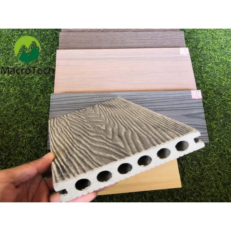 Outdoor WPC High Quality Wood Grain Embossing Floor Plank WPC Tech Wood Decking Wood Plastic Decking