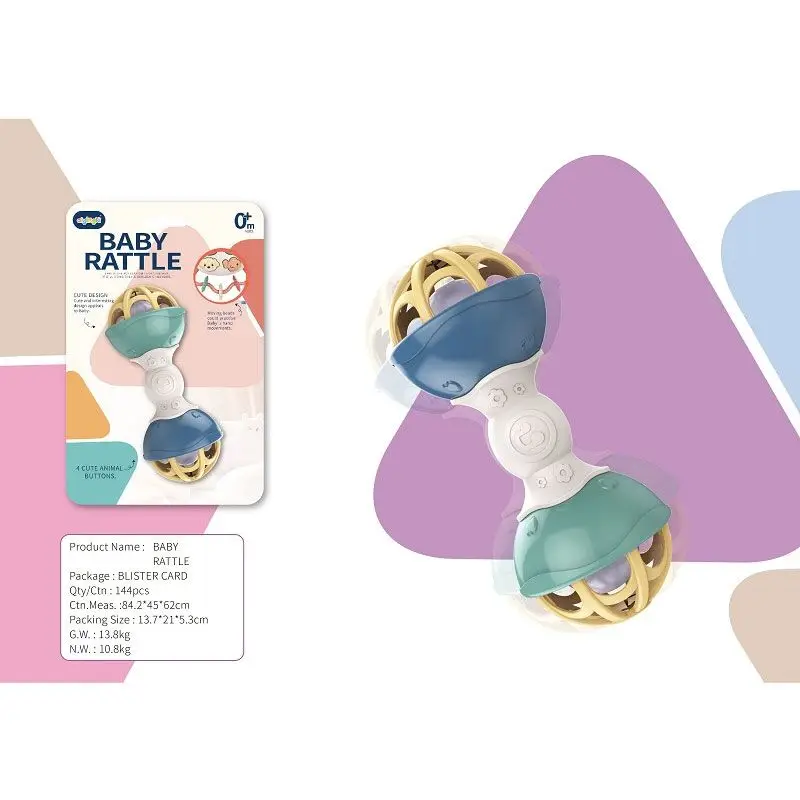 Детская погремушка в виде пуговиц с милыми животными оптовая