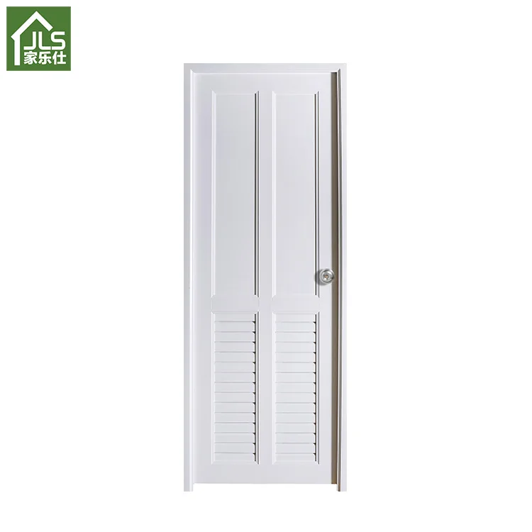 Modern Waterproof Finished PVC Plastic Decorative Interior Bathroom Door Panel White with 5-Year Warranty