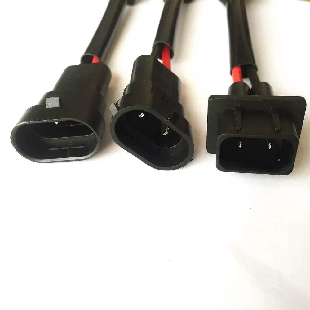 9005 9006 H11에서 독일식 DT DTP 2핀 커넥터로 변환하는 배선 하네스, 안개등 컨버터 LED 작업등 바 소켓 어댑터  18AWG 10CBM