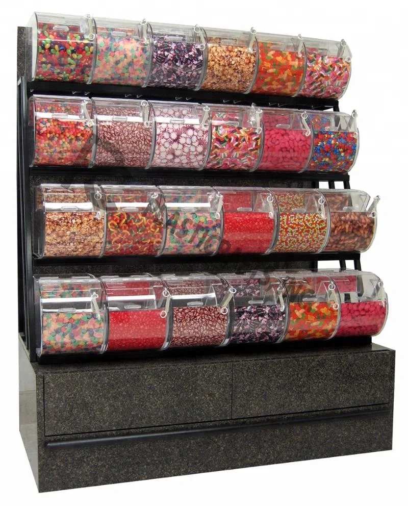 Large Candy Display Stand with Acrylic Bins