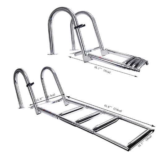 Leisure Land 422 Ponton Floating Dock 4m Inflatable Water Mat With Stainless Ladder