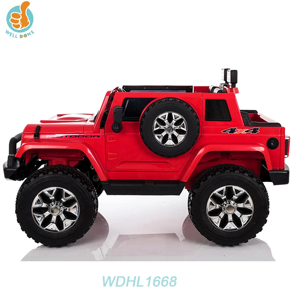 WDHL1668 2017 New Baby Kids Ride On,Four Wheeler Bikes Car Truck, RC  Wheel Suspension Power Display Double Door Open