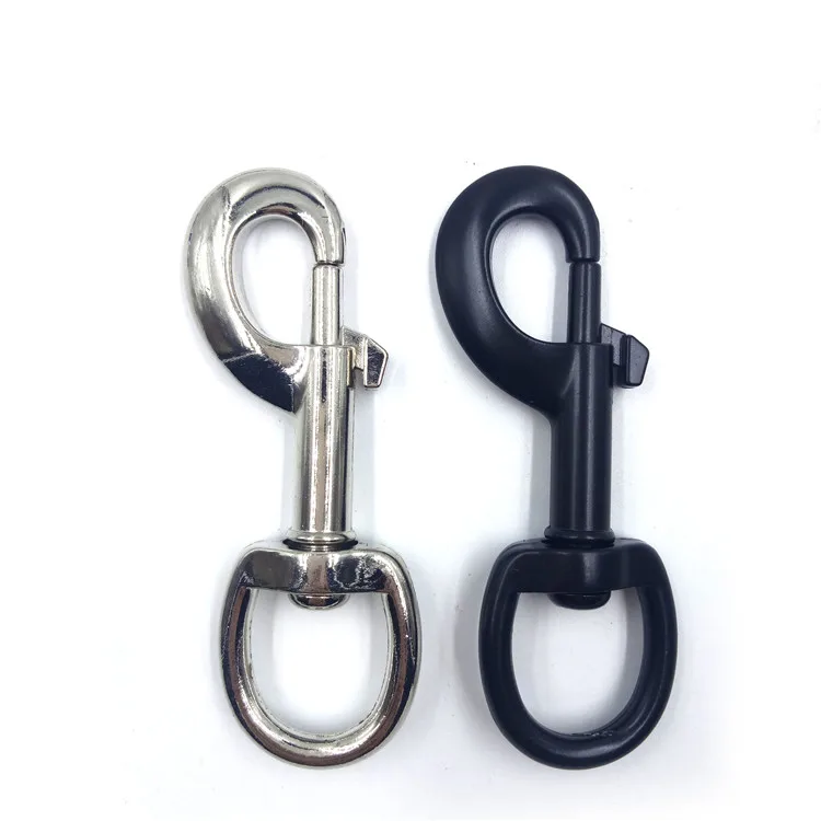 BT-Z789 Metal 1" Snap Hook Dog Leash Zinc Alloy Swivel Bags Silver Carabiner Black 20mm Eye Bolt Snap Buckle Snap