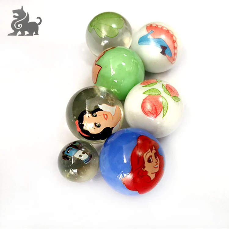 Custom printed marbles toy glass marbles for sale
