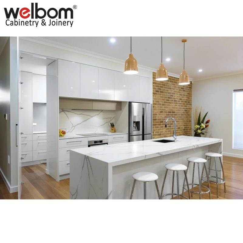 Welbom Mdf High Gloss Lacquer Modern Metal Handle Plywood White Kitchen Cabinets Buy Kitchen Cabinets Kitchen Cabinet High Gloss White Kitchen Cabinet Product On Alibaba Com