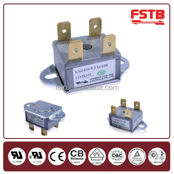 KSD308 Manual Reset Temperature Cutoff Switch Thermal Overload Protector Bimetal Thermostat Thermal Switch