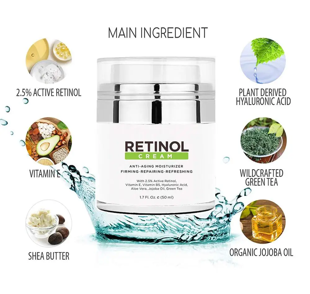 OEM Anti Aging Formula Reduces Wrinkles Fine Line Moisturizing Retinol Face Cream for Dry Skin