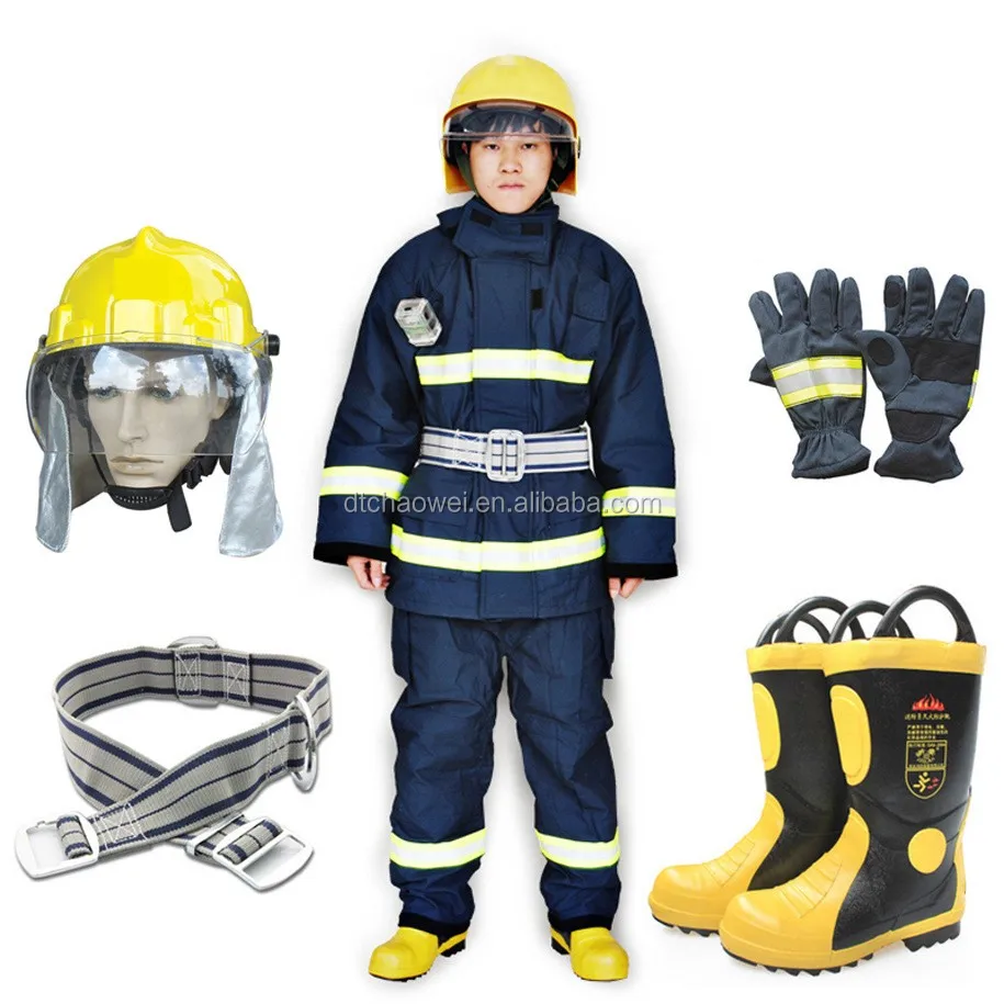 安全CE認証アラミド防水ブルー消防士服| Alibaba.com