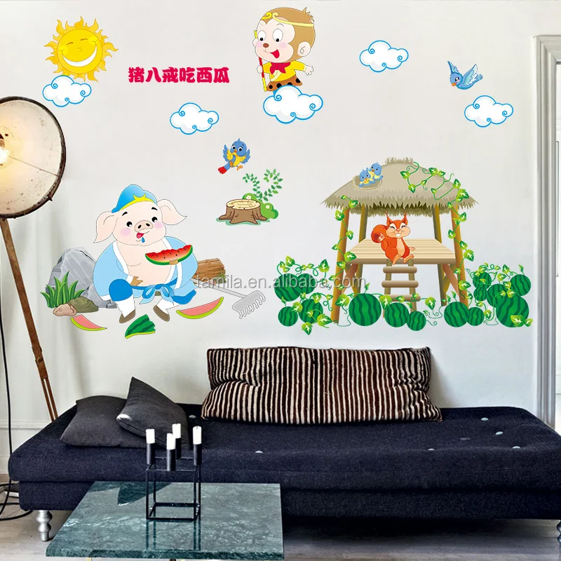 Celebre Enfants Dessin Anime Arbre Singe Roi Histoire Stickers Muraux Pour Chambre De Bebe Decoration Papier Peint Buy Islamique Stickers Muraux Decor A La Maison 3d Enfants Room Decor Pieces De Decoration A