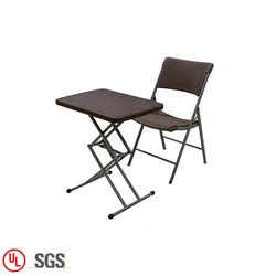 Ротанговый пластиковый уличный складной стол для учебы и стул для школы