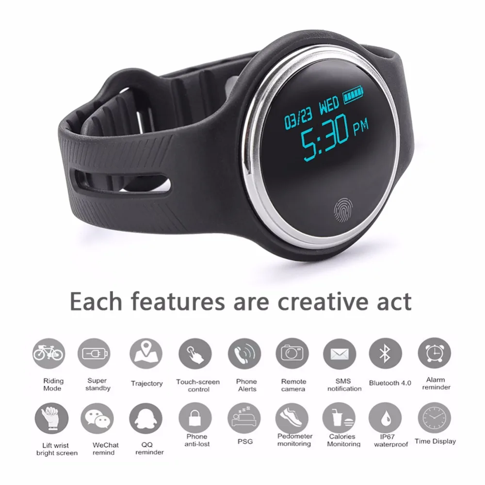 Fashion E07 Smart Watch Private Label  Smart Wristband