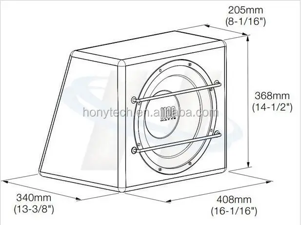 Car Audio Subwoofer Speaker Box with Built in Amplifier Speaker