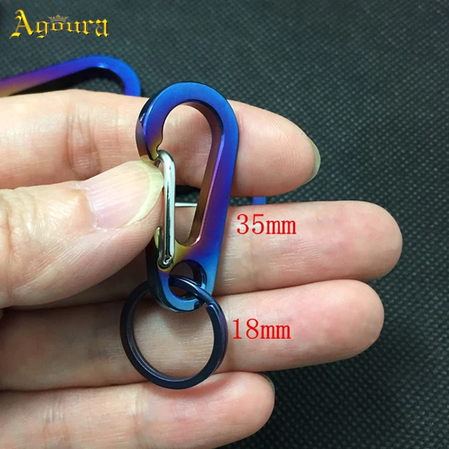 35mm burnt blue titanium alloy carabiner