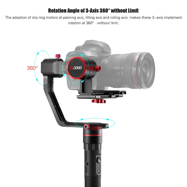 FeiyuTech a2000A7シリーズGH4GH55Dカメラ用の3軸シングルハンドヘルド 