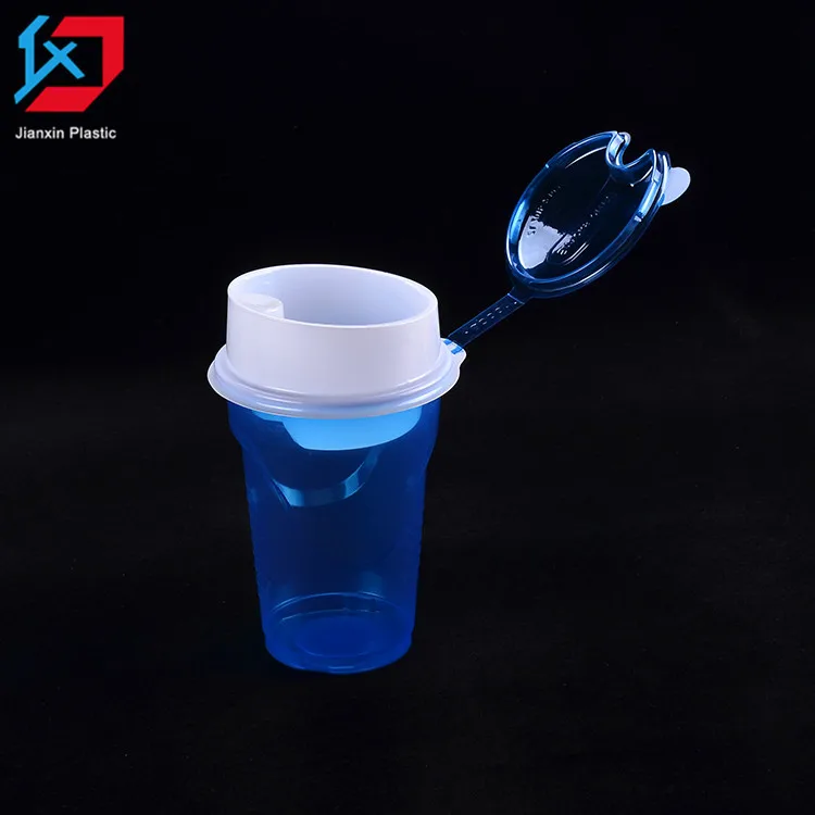 Заводской новый стиль заказной pp пластик забрать закуски и напитки чашка с плоской крышкой