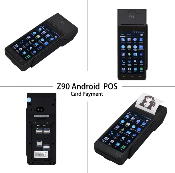 New Product ZCS Z90 Android POS PDA System with Printer Electronic Android Cash Register with Card Reader