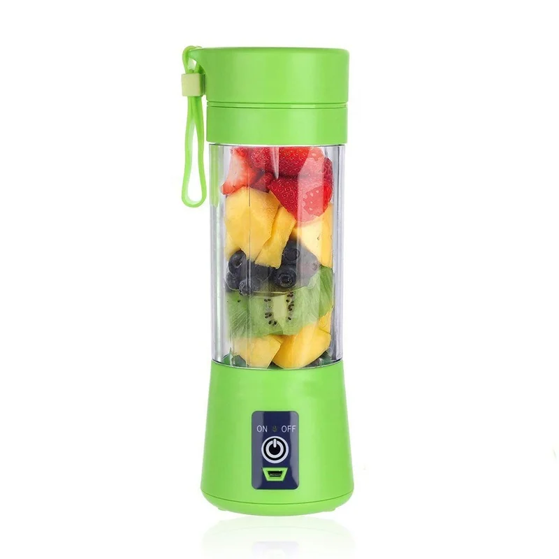 1pc Rechargeable 370ml Portable Juicer Blender Cup With 10 Blades