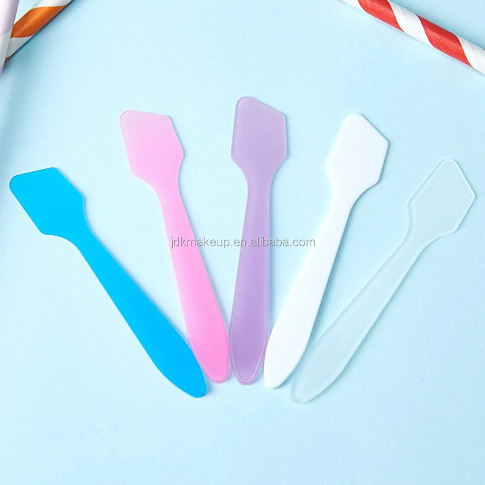 Private Label Cosmetic Spatula Plastic Handle Facial Stir Sticks Makeup Tools