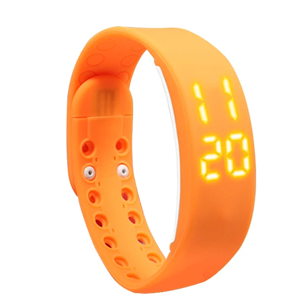 Rechargeable USB Charging Watch 3d Pedometer Wristwatch for Men and Women