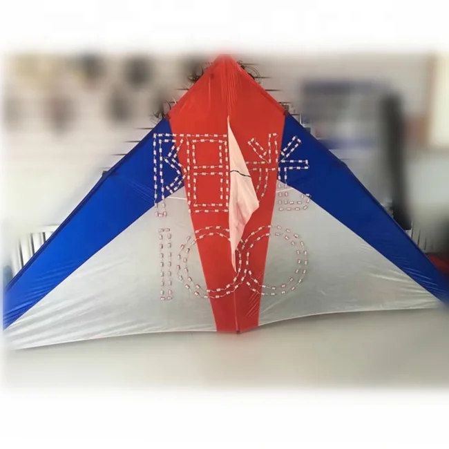 Led Light Kite Led Downlight Kite  Led Flashlight Kite with UFO Pattern Professional Reel and Flying String
