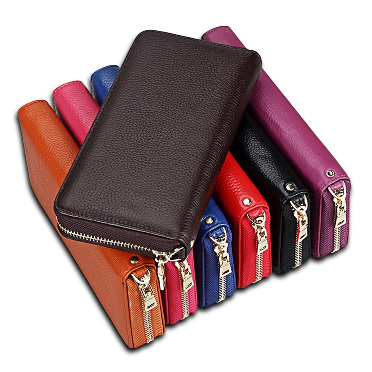 Lorenz® Men's RFID Blocking Genuine Leather Wallet - Red Hunter Bifold With Zipper