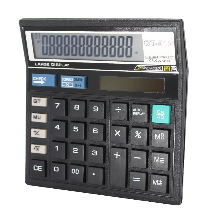 12-Digit Plastic Calculator Big Digit CT 512 Calculator