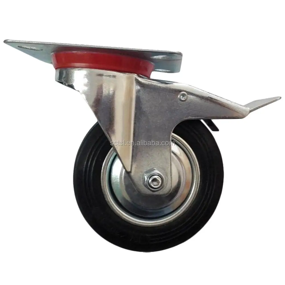 12 Inch Heavy Duty Pu Mobile Ringlock Scaffolding Caster Wheel With Brake Scaffold 12'' Caster Wheel