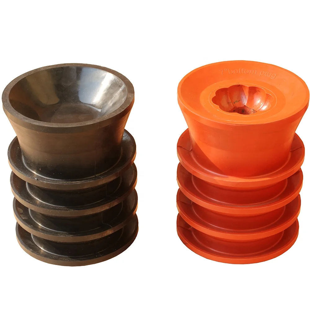 Special non-rotational device design cementing top bottom rubber hole cementing plug