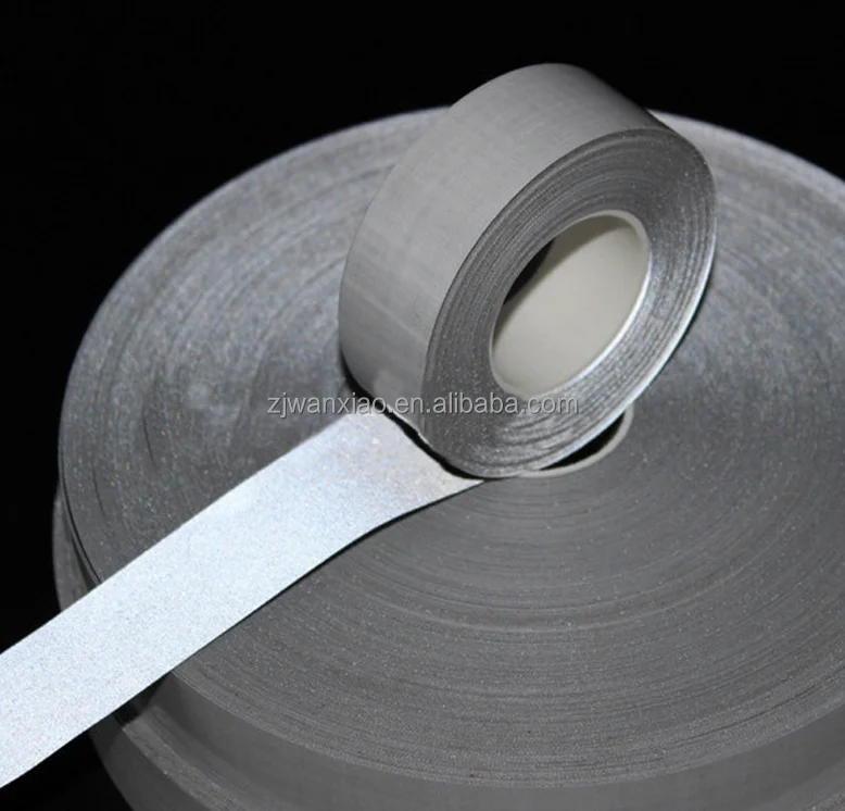 WX High Light Retro Reflective Fabric Strip High Visibility Silver Reflective Fabric Strip Reflective Safety Tape for Clothing