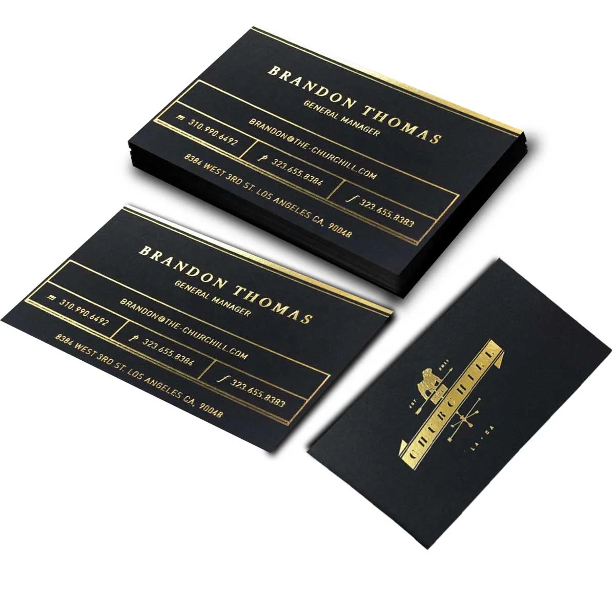 Лидер продаж прочная черная Роскошная Визитница с принтом логотипа на