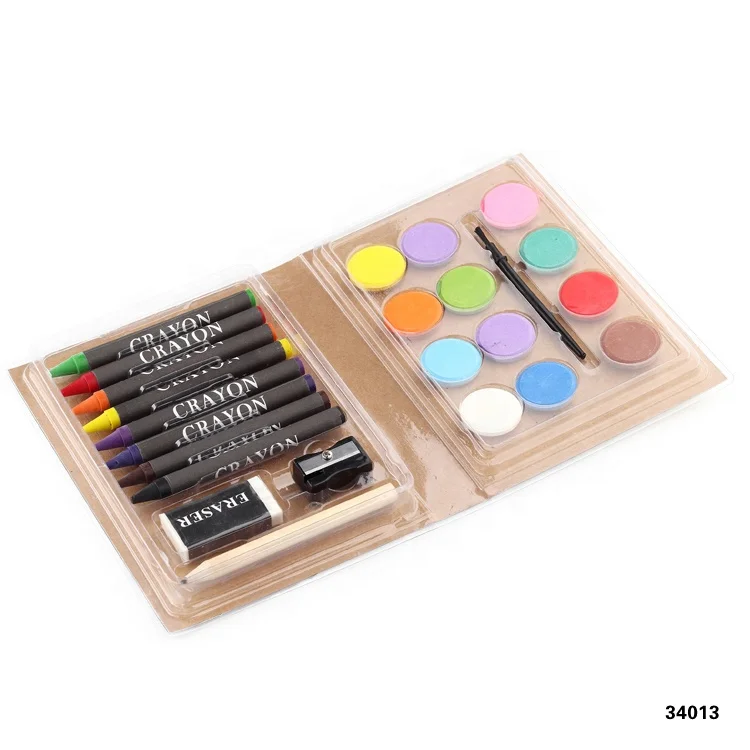 Высококачественный набор канцелярских принадлежностей с 12 шт. акварельных мелков