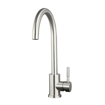 Modern Single-Handle Deck Mounted Kitchen Faucet High Quality Stainless Steel Sanitary Ware Hot Cold Water Mixer Ceramic Cupc