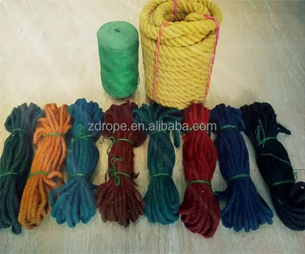 
Натуральный джутовый материал, крашеный джутовый канат 6 мм, сделано в Китае 