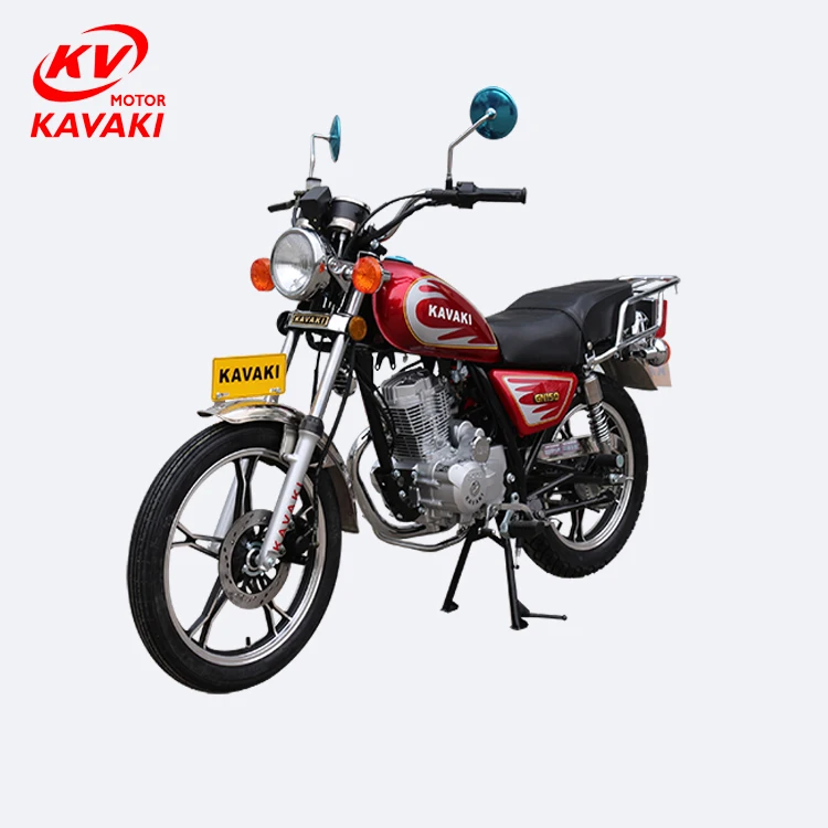 Kawasaki GN 125 - Reliable Motorcycle with Open Face Helmet