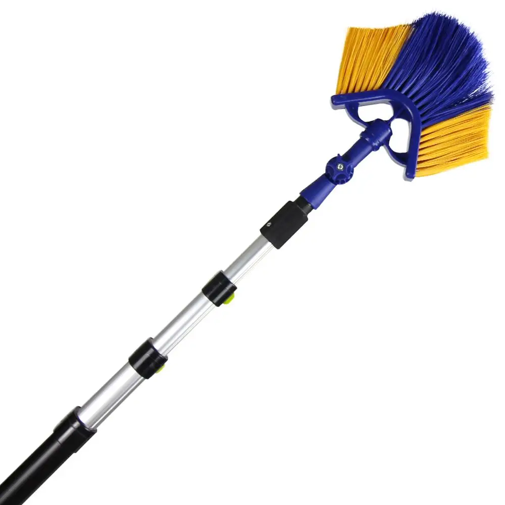 Exteneool Telescopic Gutter Cleaning Tools with Ceiling Cleaning Dust Brush and Brush Extension Handle