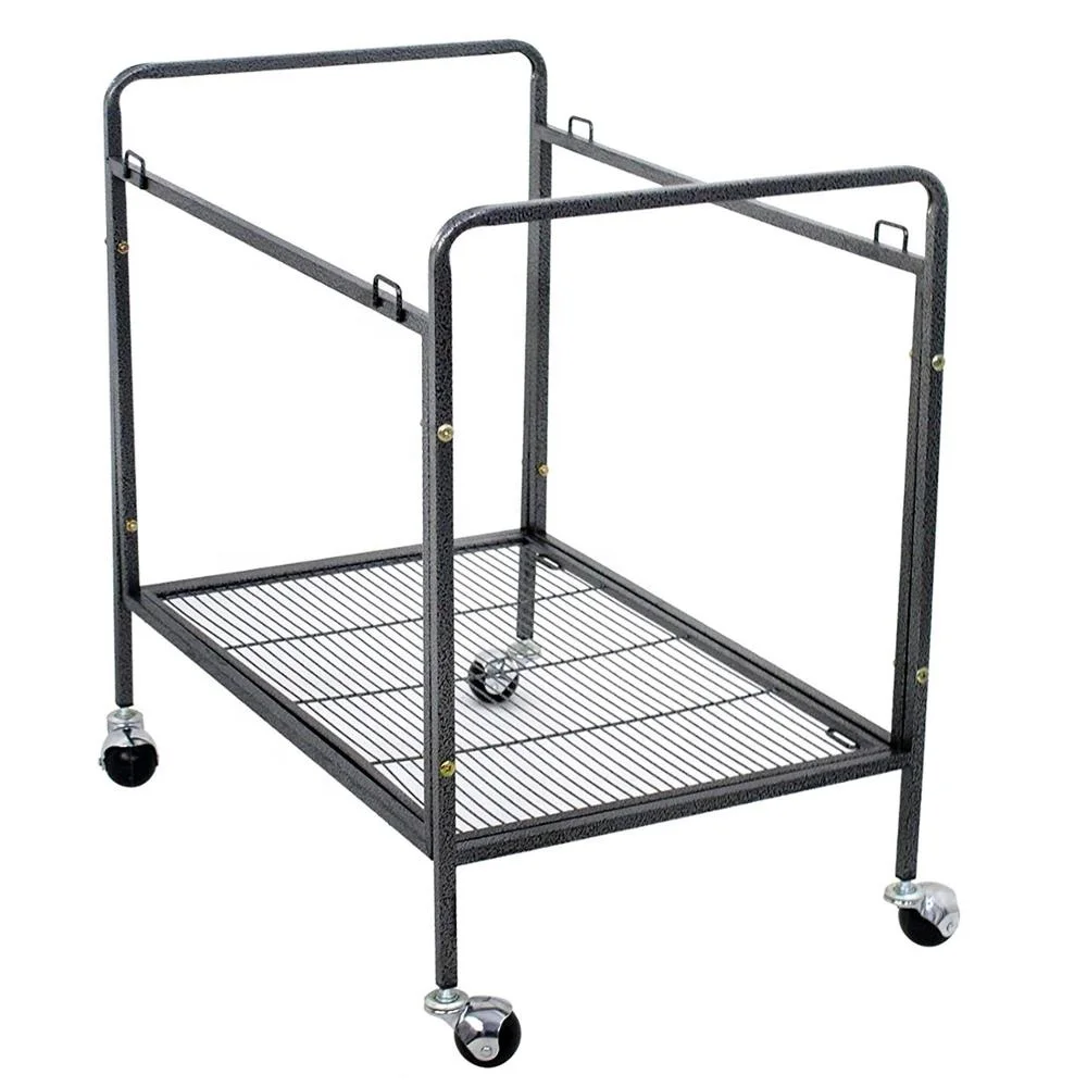 Wrought Iron Select Rolling Large Play Bird Stand Cages for African Grey Parrots Cockatiels Parakeets Green Cheeked Conure