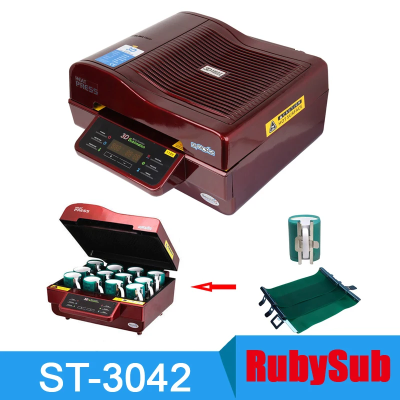 昇華熱プレス機,ST-3042, 3D,真空昇華 ST3042 3D 昇華熱伝達マシン 3D 真空熱プレス機熱プレスプリンタ