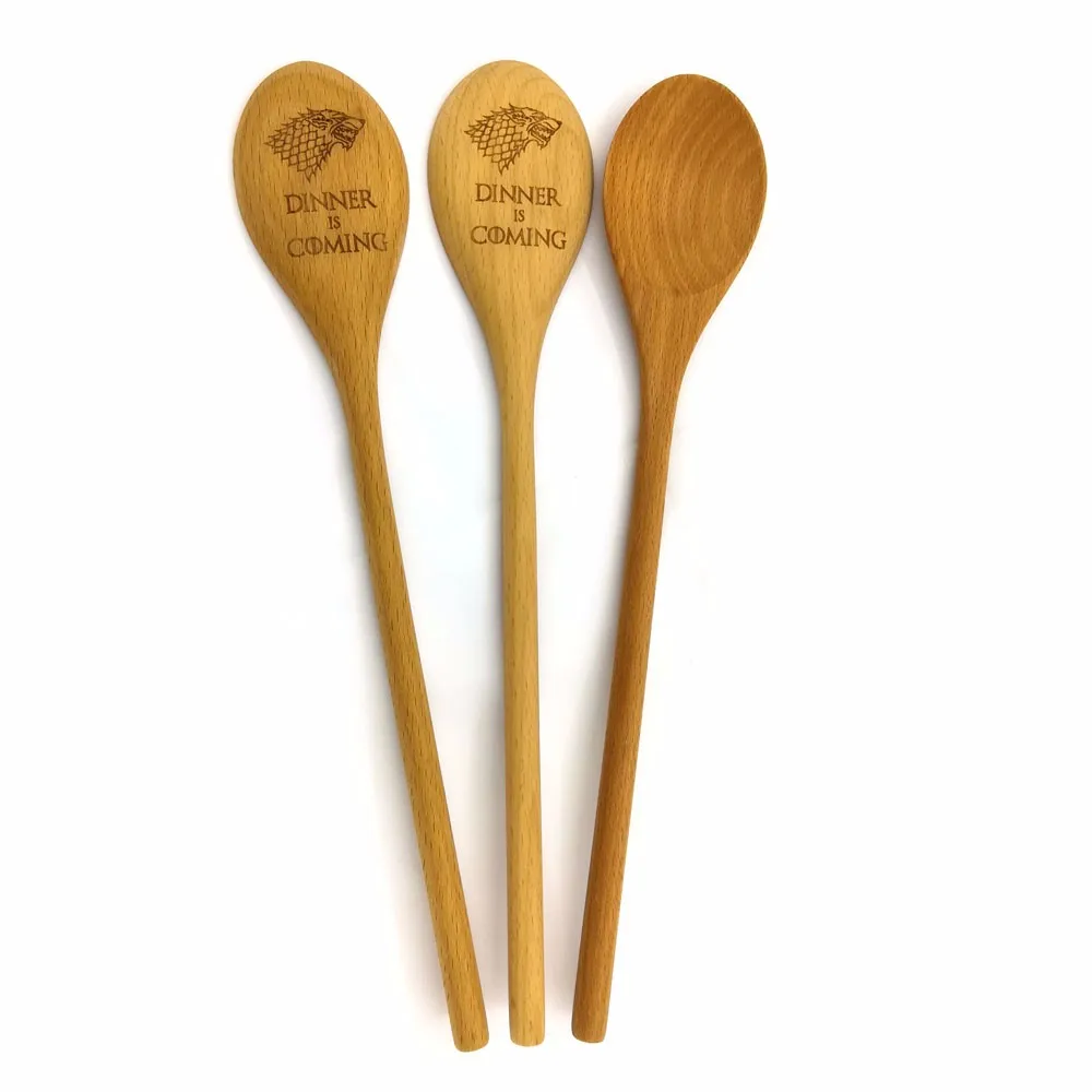 New Style Safety Handmade Kitchen Tools Wooden Spoon Handmade Wooden Serving Spoons