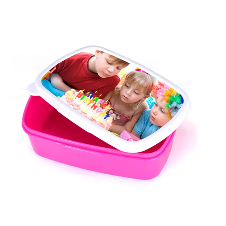 High Quality 2d Sublimation Hard Plastic Lunch Box,heat Transfer Kid 