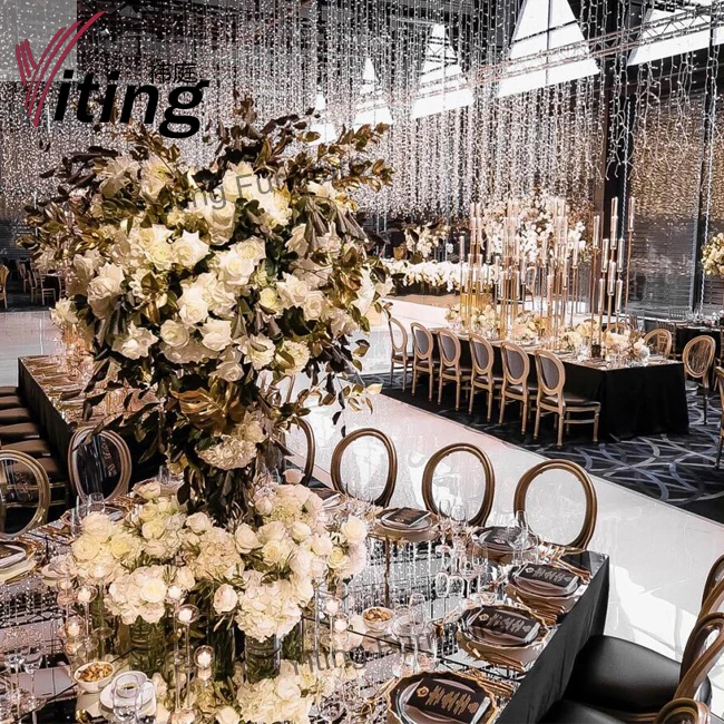 New Arrival Modern Alumn Metal Frame Gold Wholesale Wedding Chairs