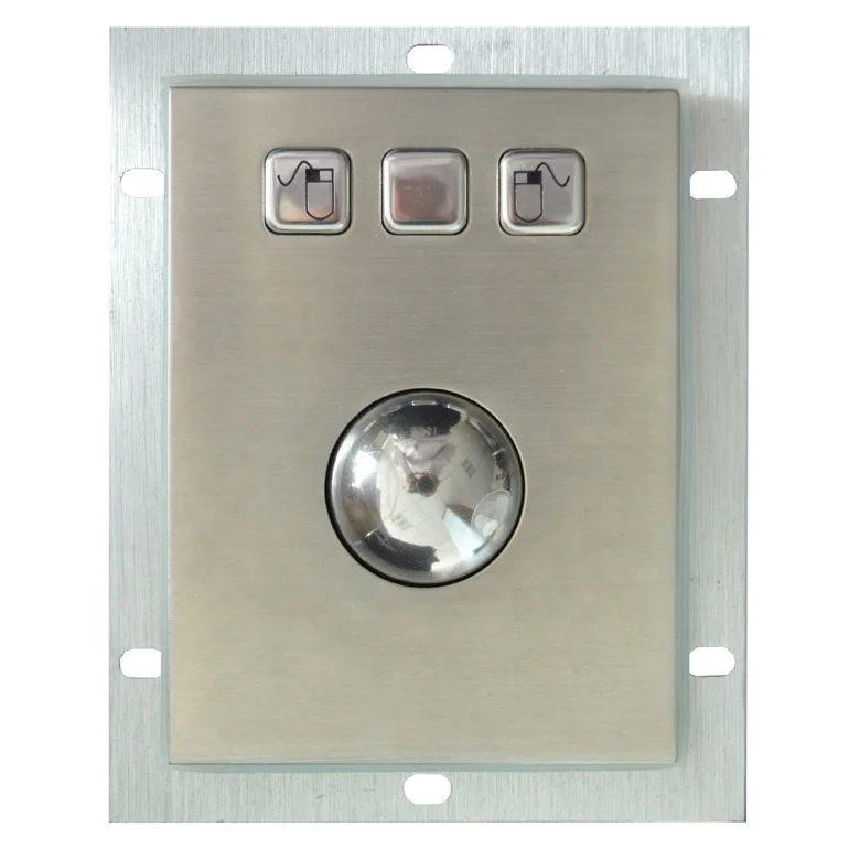 Three Keys USB Connect Trackball Metal Mouse