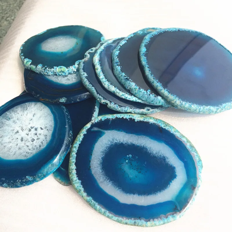 卸売天然瑪瑙スライス青瑪瑙コースター| Alibaba.com