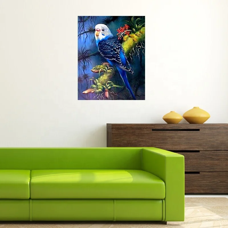 living room wall decor bird image