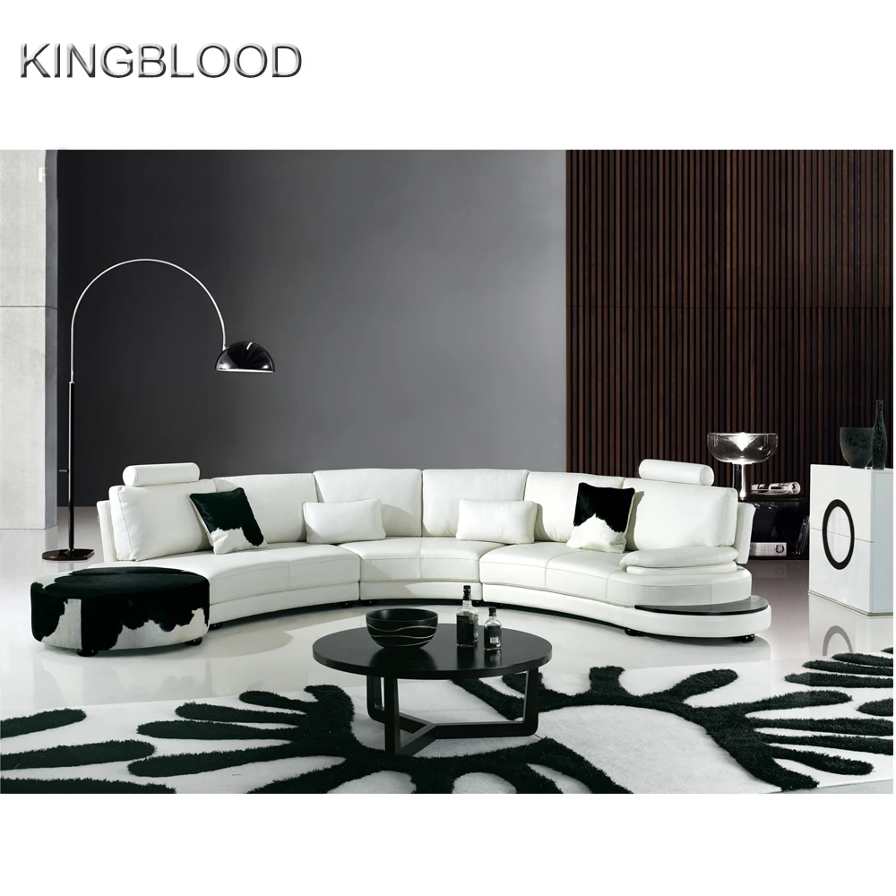 White Leather U Shape Modern Living Room Furniture Hotel Lobby