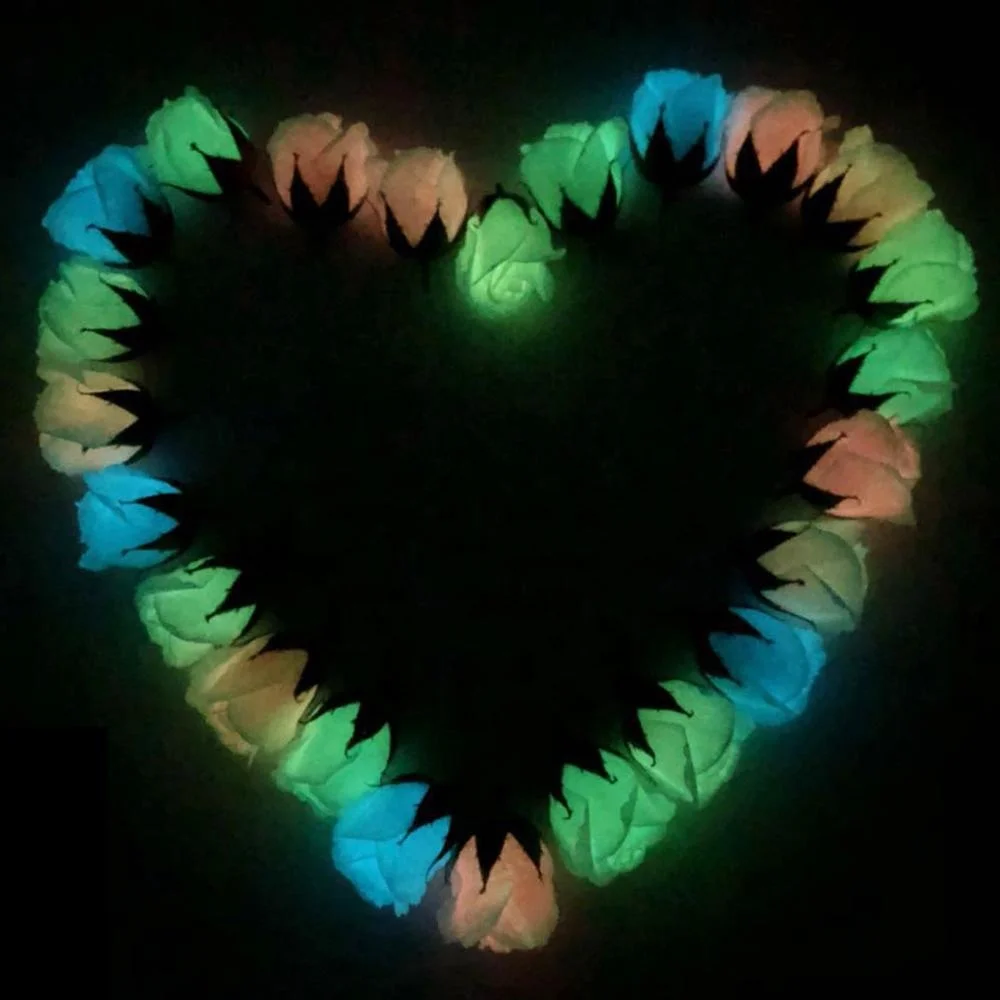 Artificial Three-layer New Luminous Soap Rose Flower Head