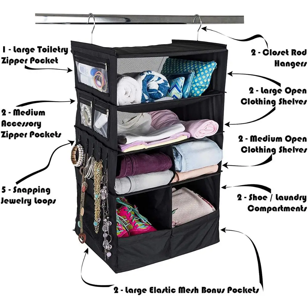 Hanging Home Closet Organizer Durable Travel Storage Bag