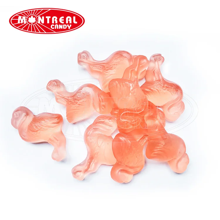 sugar free flamingo gummy candy fruit flavor for customized logo