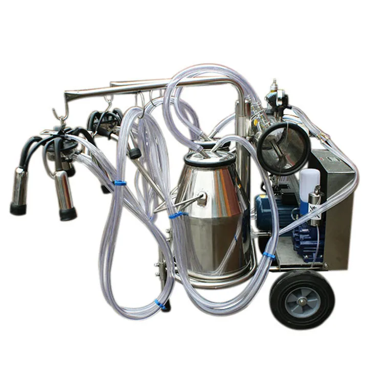 Automatically Portable Small Double Buckets Manual Goat Sheep Cow Milker Milking Machine
