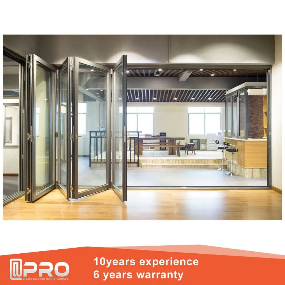 Widest Internal Bifold Doors with Forested Glass Aluminum Fold Roller Magnet Folding Aluminum Doors for Bathroom
